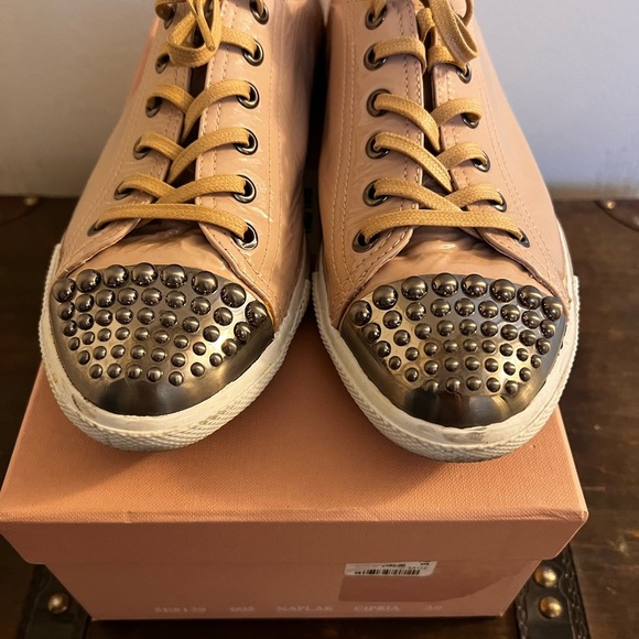 MIU MIU studded toe cap sneaker - Picture 2 of 7